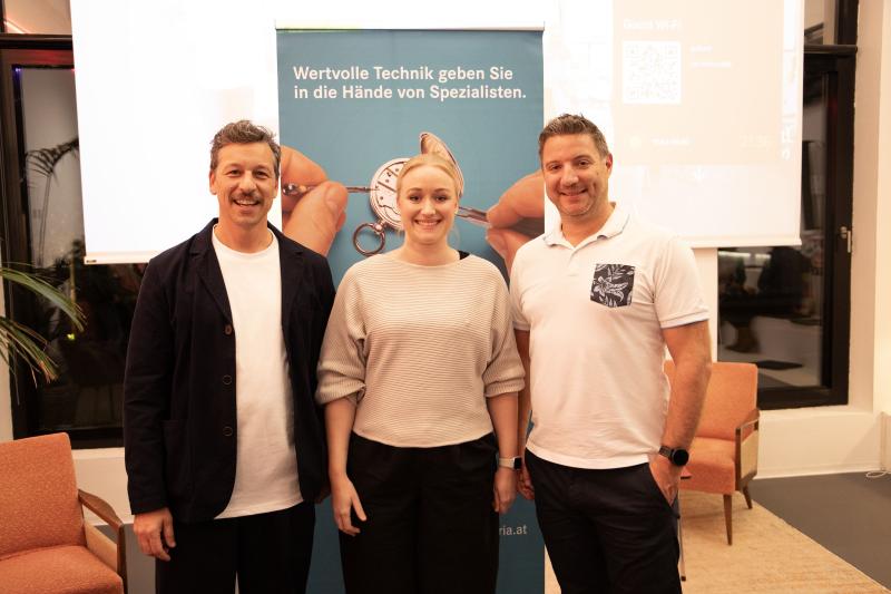 Vorstand Landesverband Vorarlberg 2025 v.l.n.r.: Fabien Fußenegger, Lea Anouk Sommer, Markus 