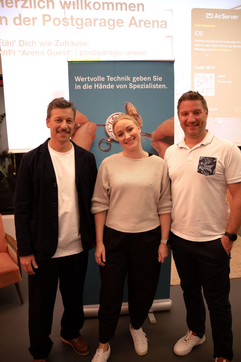 Vorstand Landesverband Vorarlberg 2025 v.l.n.r.: Fabien Fußenegger, Lea Anouk Sommer, Markus 